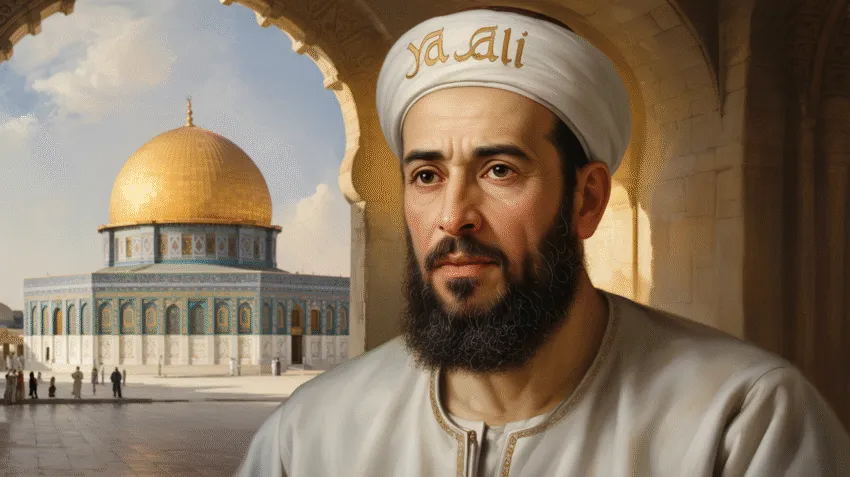 Potret Ali Bin Abi Thalib dengan latar belakang sejarah Islam