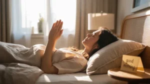 Ilustrasi doa sesudah bangun tidur dengan cahaya matahari di kamar tidur