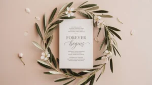 Contoh desain undangan pernikahan elegan