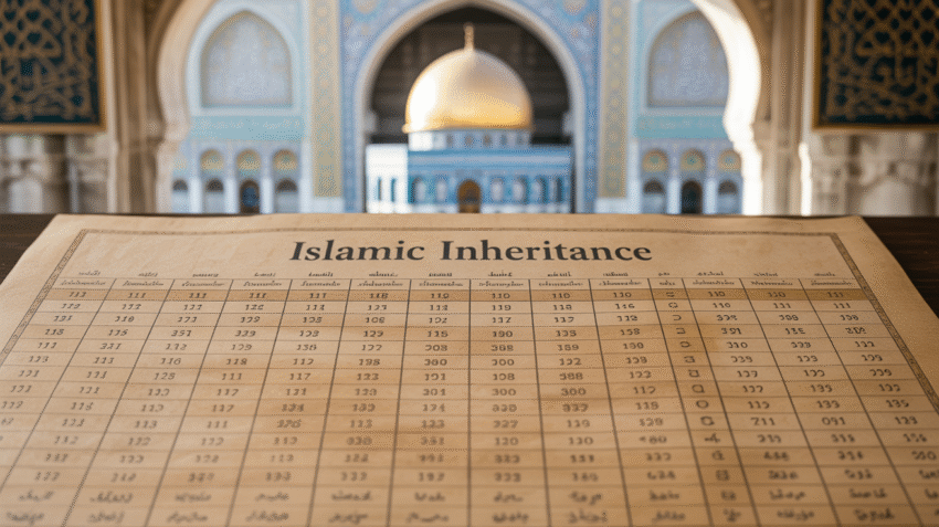 Tabel pembagian harta warisan menurut Islam