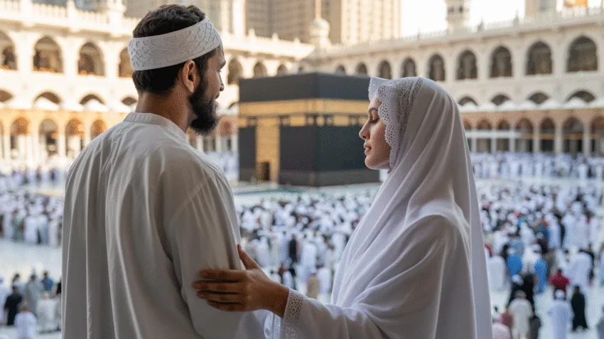 Gambar ilustrasi perbedaan haji dan umrah