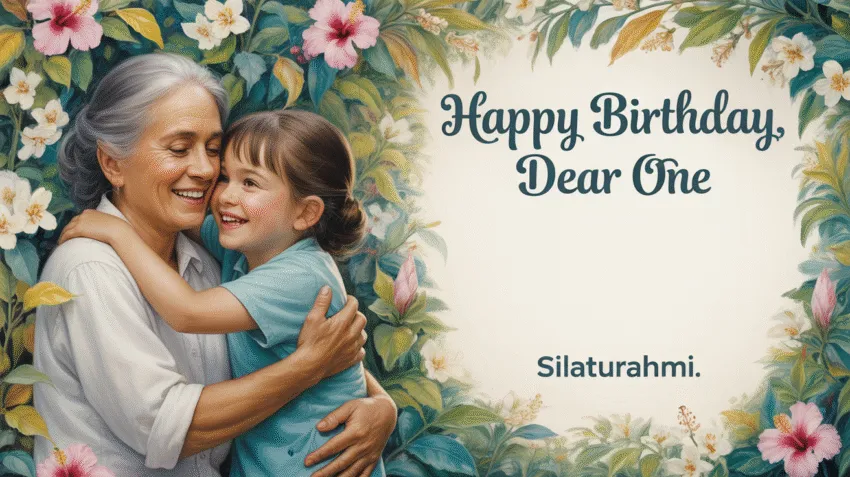 Ilustrasi silaturahmi antara dua orang yang sedang berinteraksi dengan senyuman, menunjukkan ikatan sosial yang kuat.