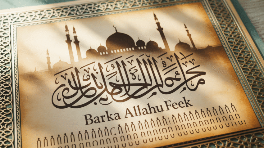 Kaligrafi surat al ikhlas dengan latar belakang masjid