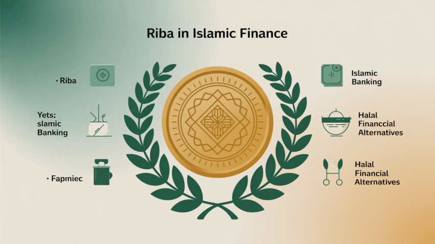 Ilustrasi penjelasan tentang apa arti riba dalam ekonomi Islam