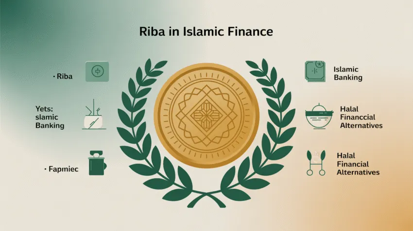 Ilustrasi penjelasan tentang apa arti riba dalam ekonomi Islam