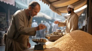 Ilustrasi transaksi jual beli barang dengan riba fadhl