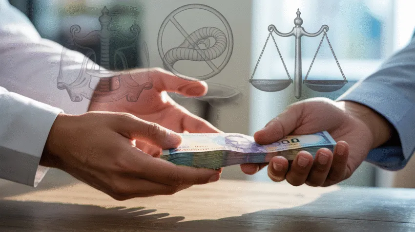 Ilustrasi konsep riba qardi dalam transaksi pinjaman