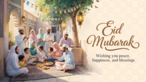 Ilustrasi tentang silaturahmi yang menggambarkan kedamaian dan hubungan sosial yang erat.