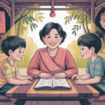 Ilustrasi silaturahmi keluarga berkumpul bersama