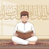Ilustrasi seseorang sedang membaca Al-Qur'an dengan tajwid yang benar