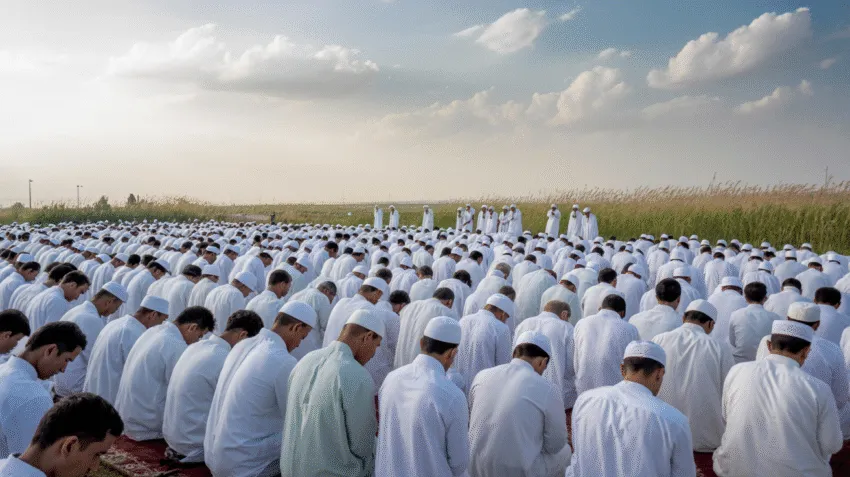 Shalat Ied di lapangan terbuka