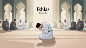 Ilustrasi pengertian riya dalam agama Islam