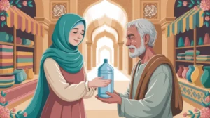 Ilustrasi akhlak mulia dalam kehidupan sehari-hari