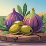 Ilustrasi Surah At-Tin dengan simbolik buah Tin dan Zaitun