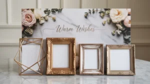 Koleksi bingkai undangan pernikahan dengan berbagai desain dan material