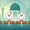 Ilustrasi cara mengambil wudhu yang benar sesuai sunnah Nabi Muhammad SAW