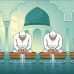 Ilustrasi cara mengambil wudhu yang benar sesuai sunnah Nabi Muhammad SAW