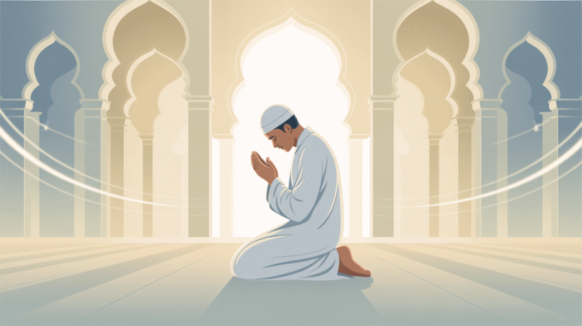 Ilustrasi ciri-ciri ikhlas dalam beramal dan beribadah