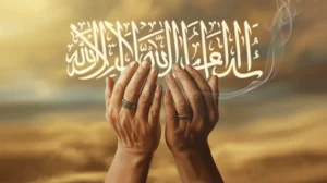 Ilustrasi doa menyembuhkan penyakit dengan tangan terangkat dan cahaya ilahi