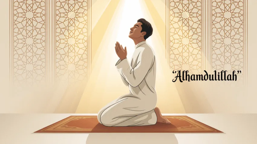 Ilustrasi doa untuk kesembuhan diri sendiri dengan latar belakang yang tenang dan spiritual