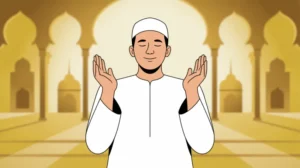 Ilustrasi doa untuk sembuh dari sakit dengan tangan terangkat ke langit