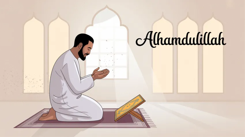 Ilustrasi dzikir dan doa setelah sholat fardhu singkat