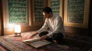 Ilustrasi hukum tajwid dalam membaca Al-Qur'an