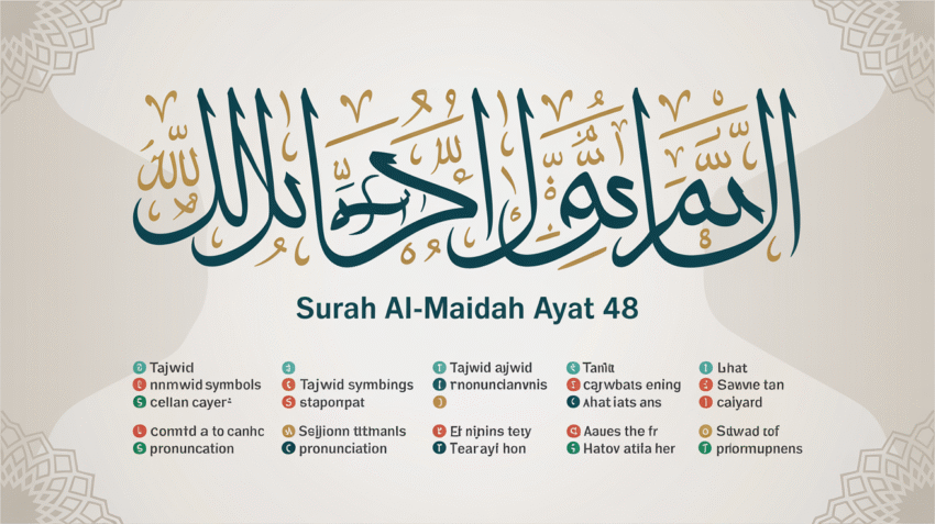 Ilustrasi hukum tajwid dalam Al-Qur'an