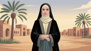 Ilustrasi Hantamah binti Hasyim, ibunda Umar bin Khattab