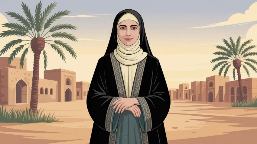Ilustrasi Hantamah binti Hasyim, ibunda Umar bin Khattab
