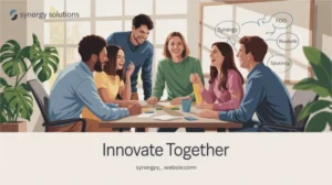 Ilustrasi kerja ikhlas dengan gambar orang bekerja dengan senyuman dan cahaya positif