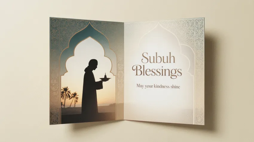 Ilustrasi sedekah subuh dengan pemandangan matahari terbit