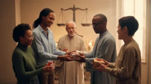 Ilustrasi proses hibah dalam kehidupan sosial dan hukum