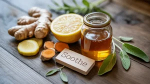 Obat herbal untuk amandel dengan bahan alami seperti jahe, madu, dan lemon