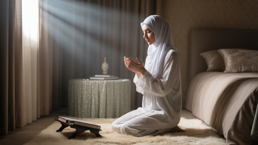 Ilustrasi cara shalat tahajud di malam hari