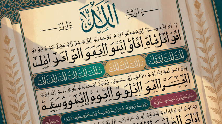 Ilustrasi hukum hukum tajwid dalam membaca Al-Qur'an