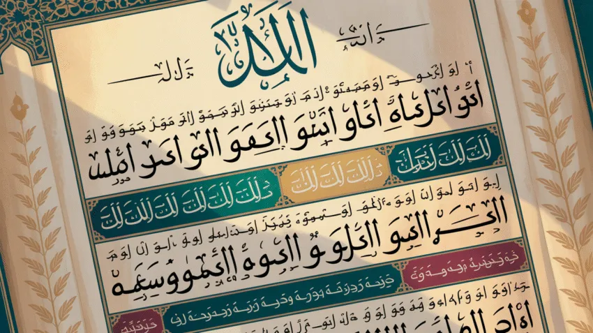 Ilustrasi hukum hukum tajwid dalam membaca Al-Qur'an