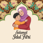 Ilustrasi silaturahmi antara dua orang dalam budaya Indonesia