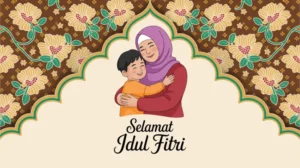 Ilustrasi silaturahmi antara dua orang dalam budaya Indonesia