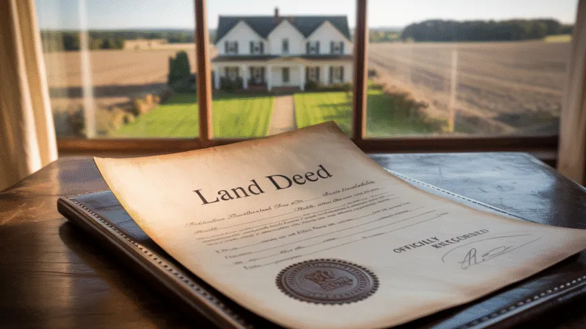 Contoh surat hibah tanah dengan stempel notaris dan dokumen properti