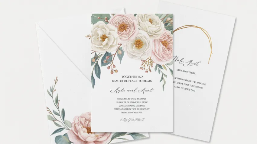 Contoh surat undangan pernikahan elegan