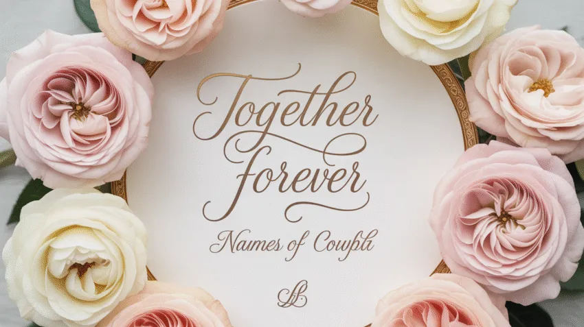 Contoh tulisan undangan pernikahan elegan dengan dekorasi bunga