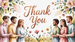 Ilustrasi orang menyampaikan ucapan syukur dengan tulus