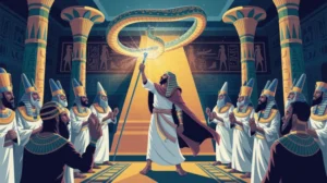 Ilustrasi ular falak dalam kisah Nabi Musa berdasarkan tafsir Al-Qur'an