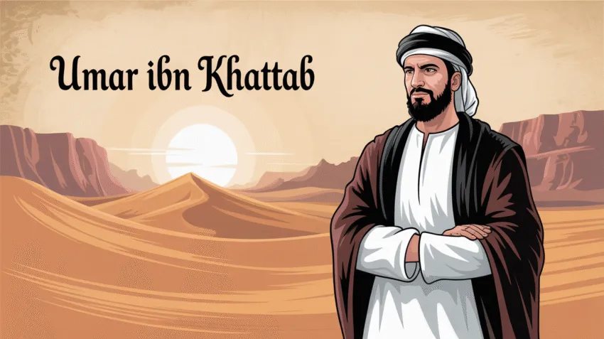 Gambar ilustrasi Umar bin Khattab dan suku Bani Adi