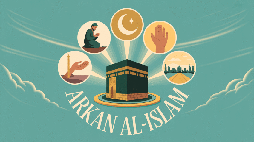 Ilustrasi urutan rukun Islam