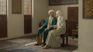 Ilustrasi Ali bin Abi Thalib dan Fatimah az-Zahra dalam kehidupan rumah tangga islami