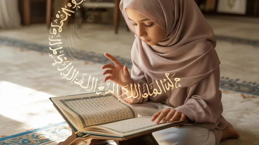 Ilustrasi seseorang belajar membaca Al-Qur'an dari nol dengan metode yang mudah