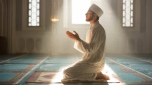 Ilustrasi doa agar diberi kesembuhan dengan tangan terangkat ke langit