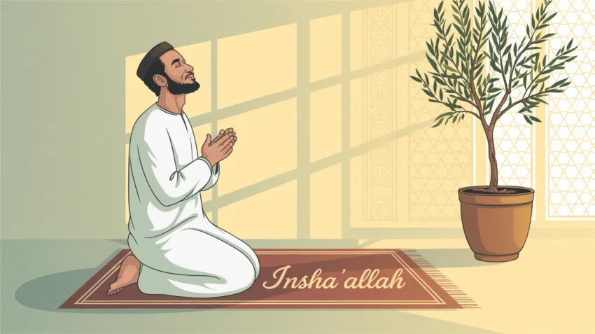 Ilustrasi doa mohon kesembuhan untuk diri sendiri dengan latar belakang yang tenang